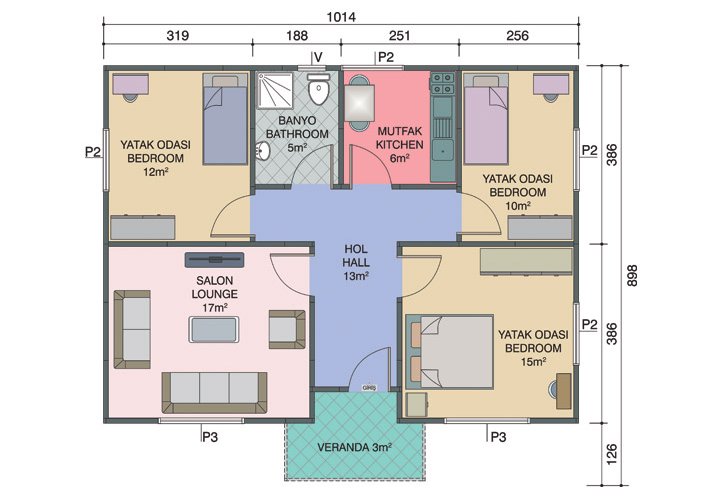 81 metre kare Anahtar Teslim