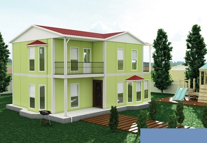 3+1 Çift Katlı Prefabrik Ev 155 m2
