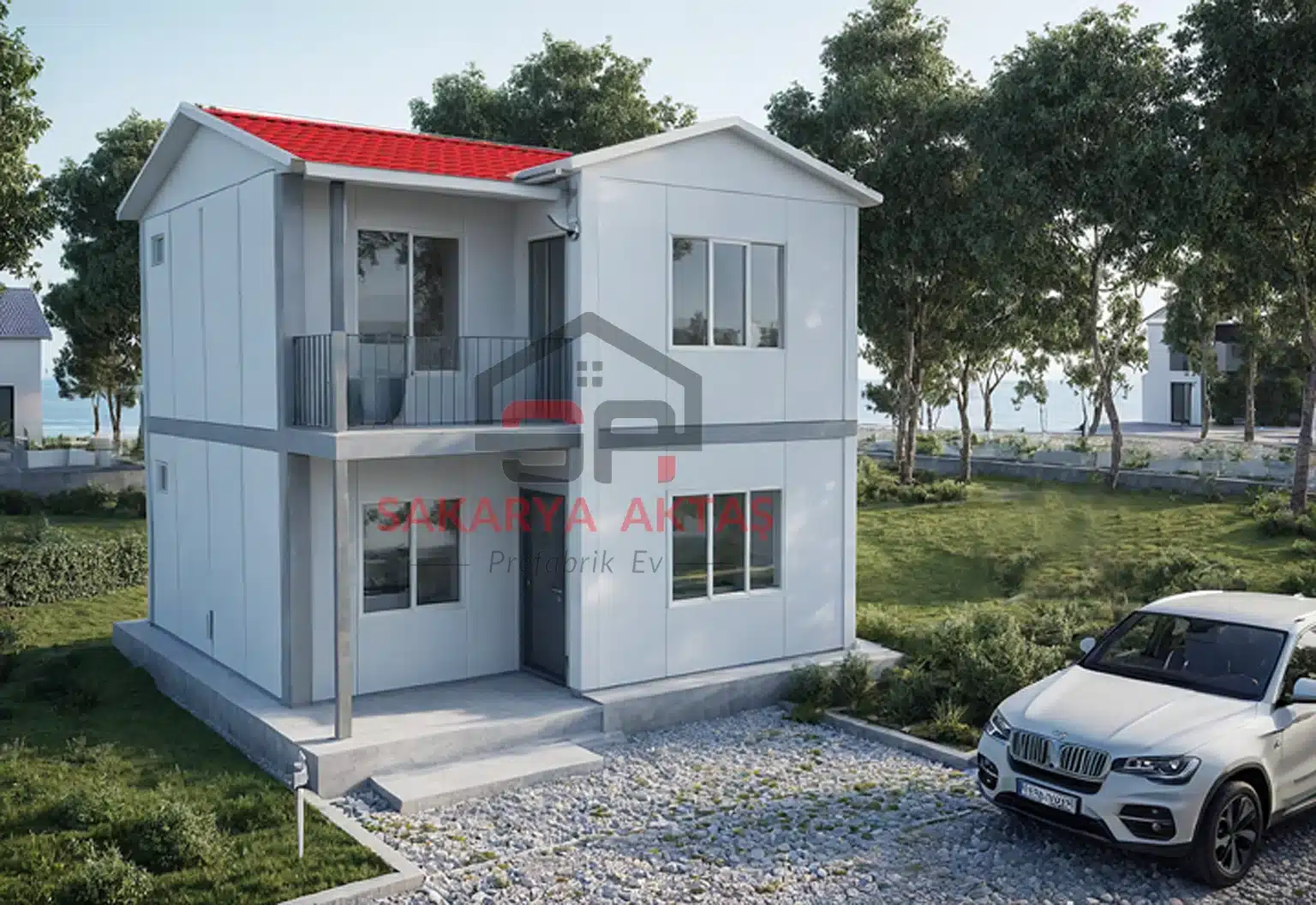 2+1 Çift Katlı Prefabrik Ev 82 m2