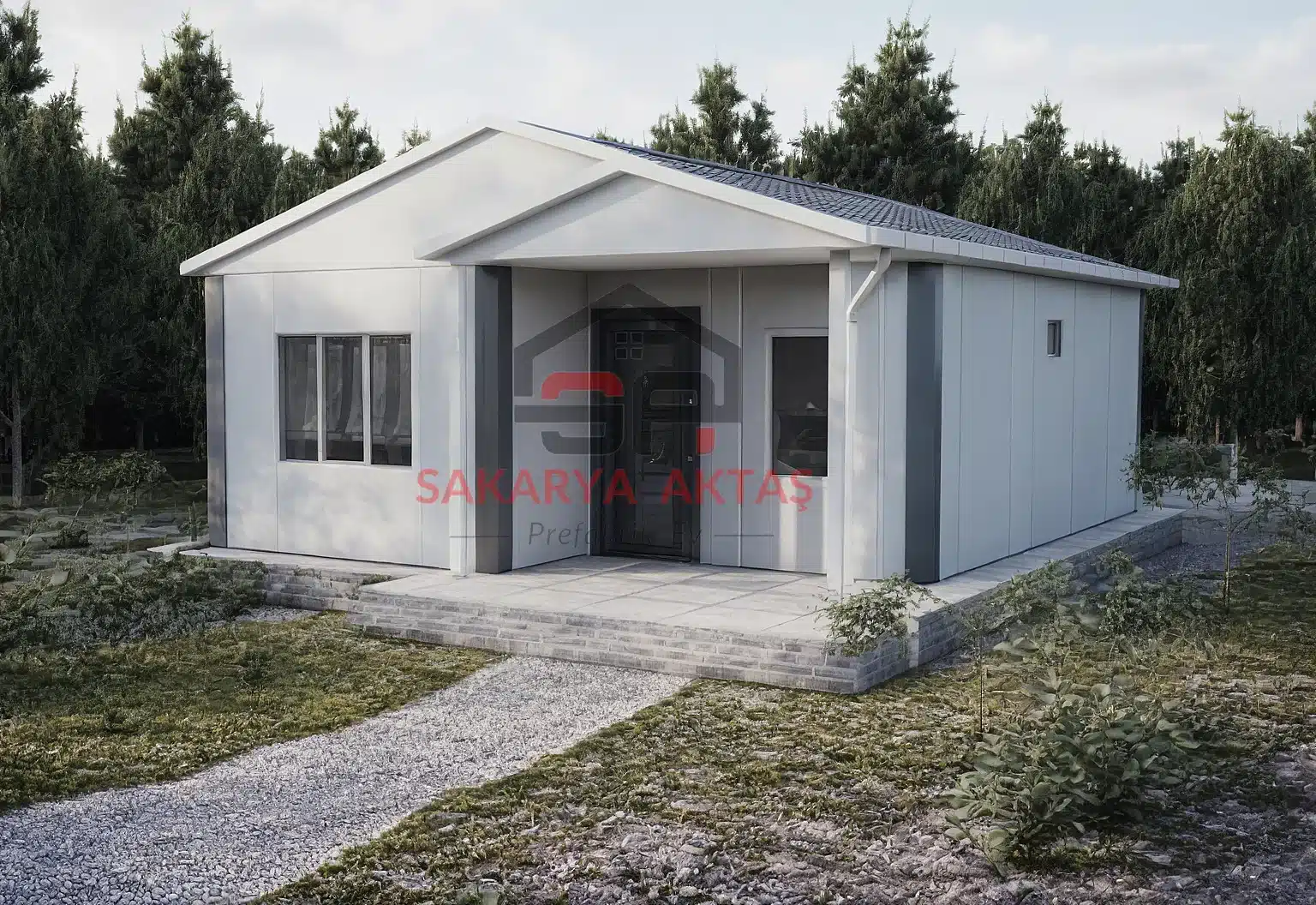 2+1 Tek Katlı Prefabrik Ev 53 m2