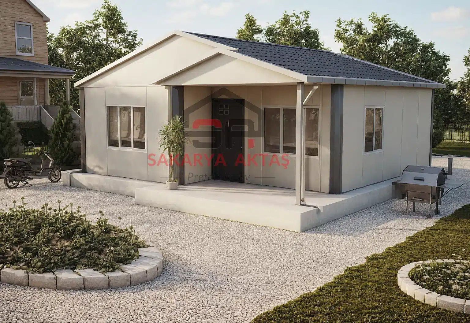 2+1 Tek Katlı Prefabrik Ev 62 m2