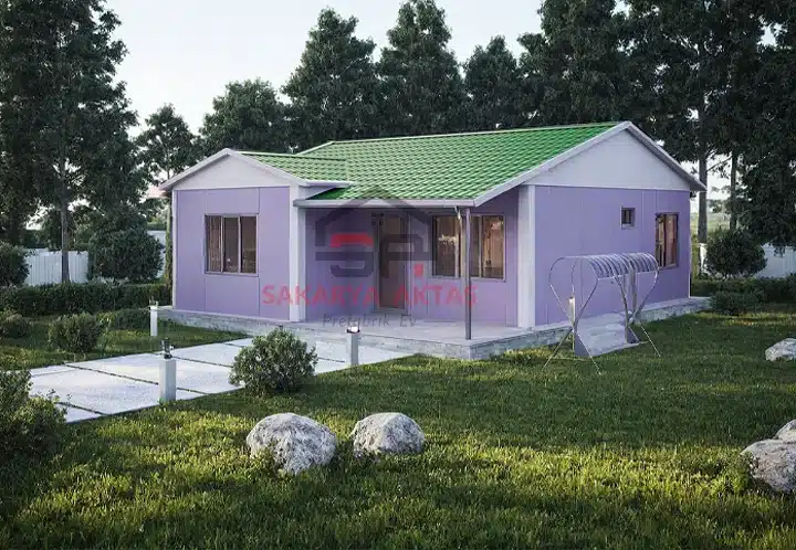 2+1 Tek Katlı Prefabrik Ev 68 m2