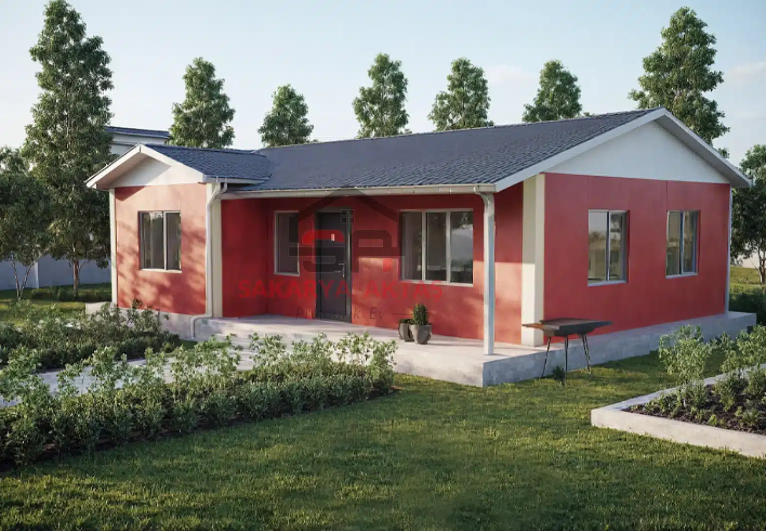 2+1 Tek Katlı Prefabrik Ev 78 m2