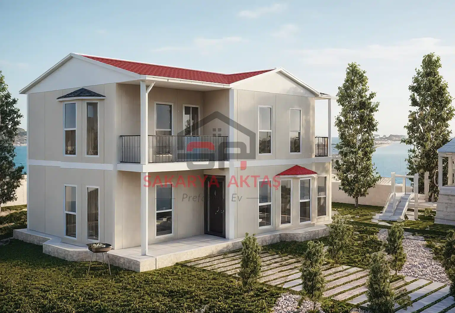 3+1 Çift Katlı Prefabrik Ev 155 m2