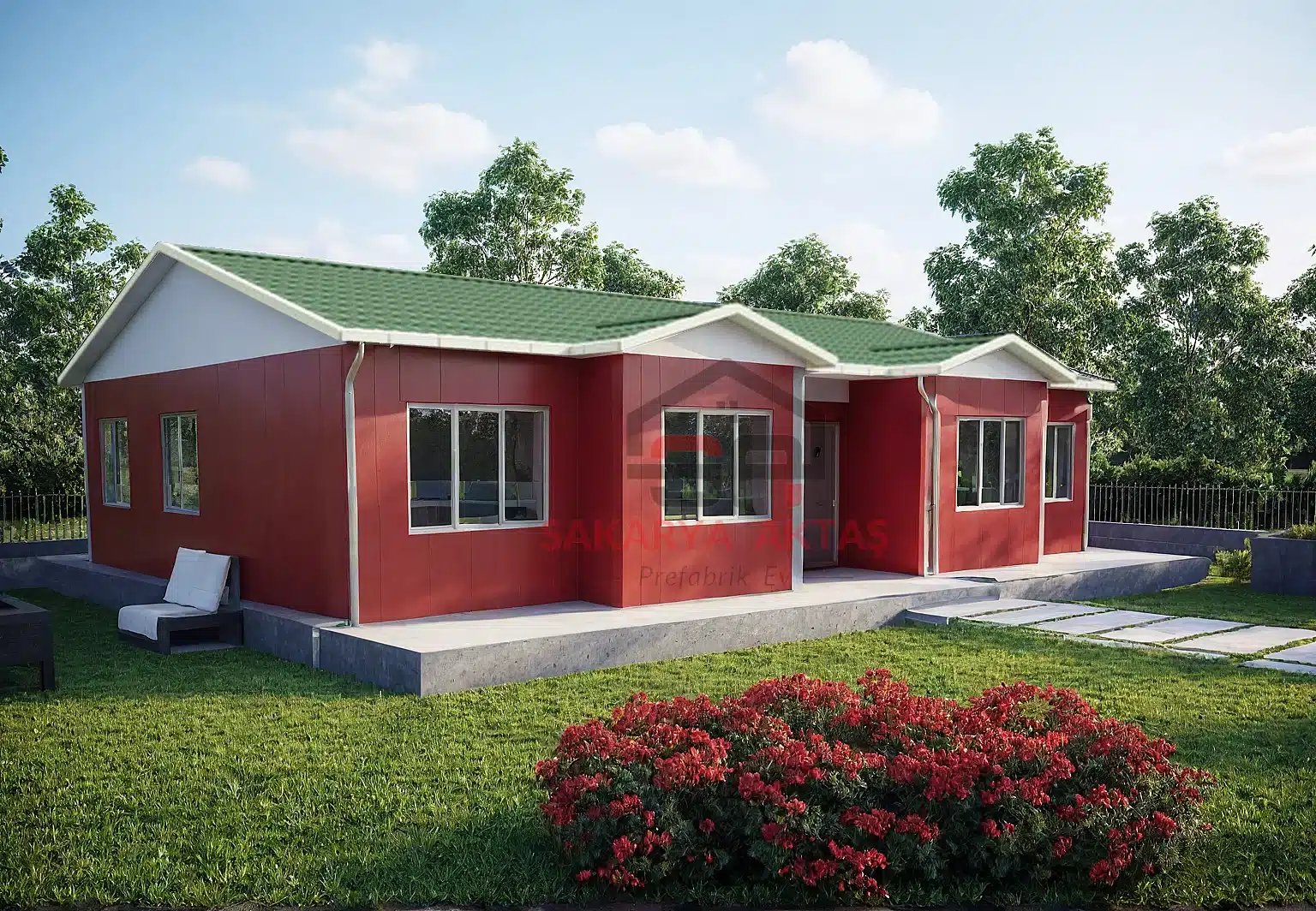 3+1 Tek Katlı Prefabrik Ev 112 m2