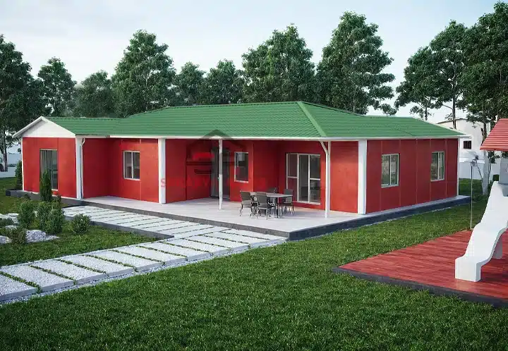 4+1 Tek Katlı Prefabrik Ev 166 m2